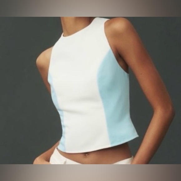 Flat White By Anthropologie Sleeveless Blouse - Picture 5 of 9